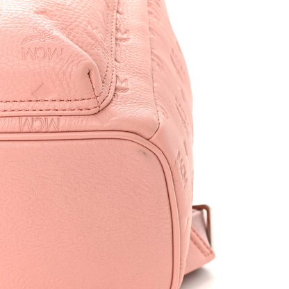 MCM Calfskin Ottomar Monogram Small Backpack Pink 12 of 14