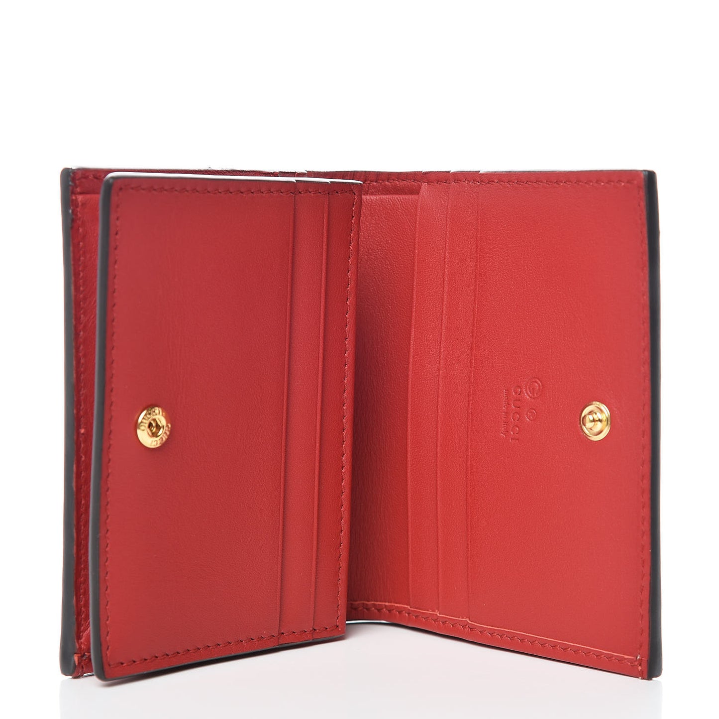 GG Supreme Monogram Blooms Card Case Wallet Beige Blue Navy Hibiscus Red