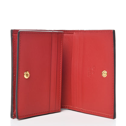Gucci GG Supreme Monogram Blooms Card Case Wallet Beige Blue Navy Hibiscus Red 5 of 7