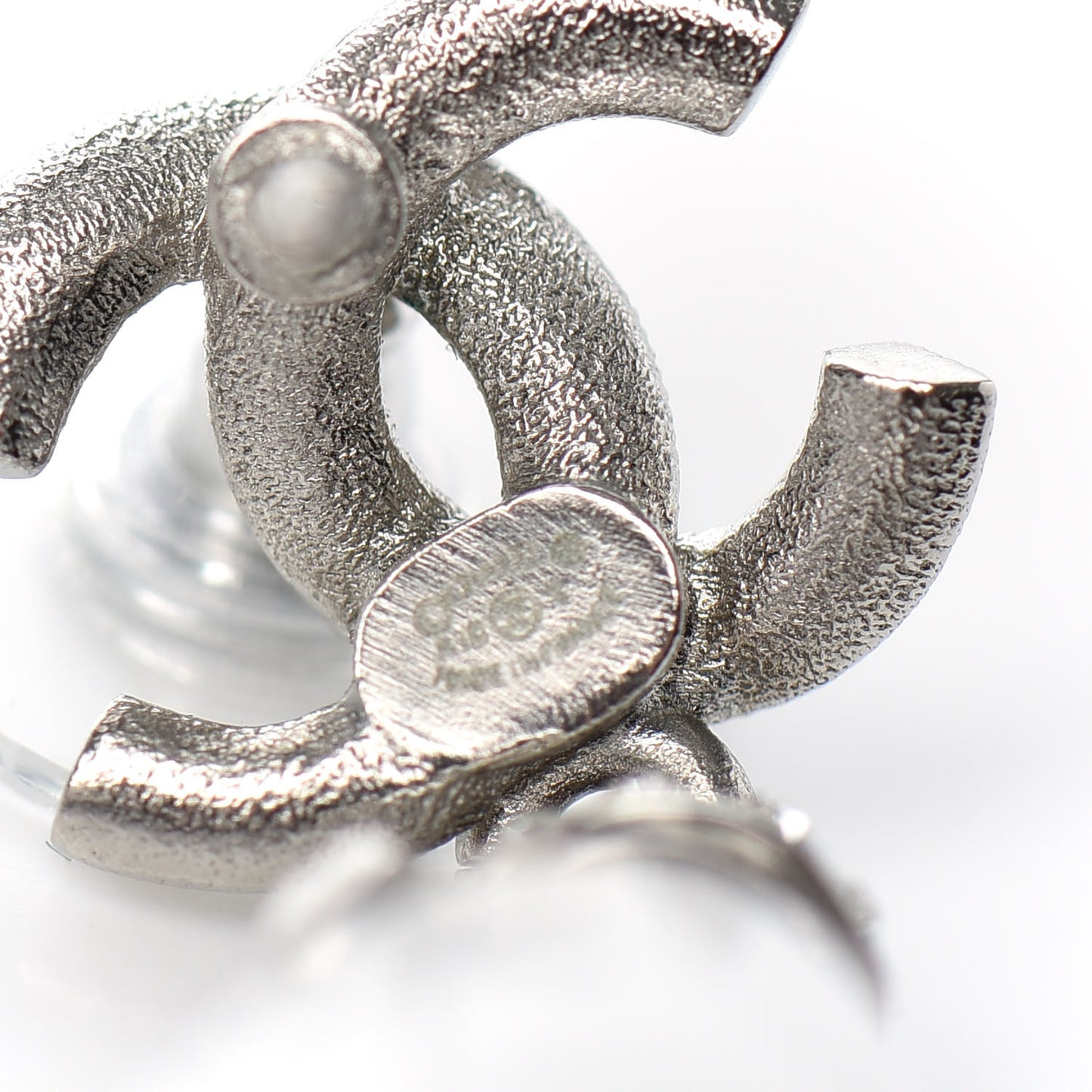 Ruthenium Crystal CC Drop Earrings Silver