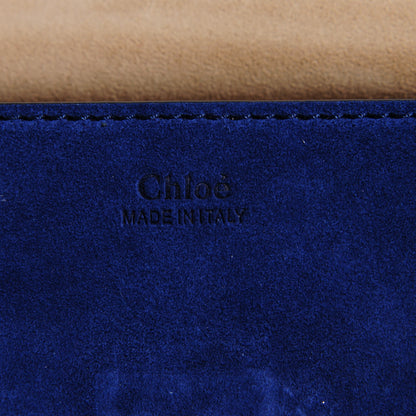 Chloe Lambskin Suede Calfskin Mini Drew Shoulder Bag Dark Velvet 8 of 10