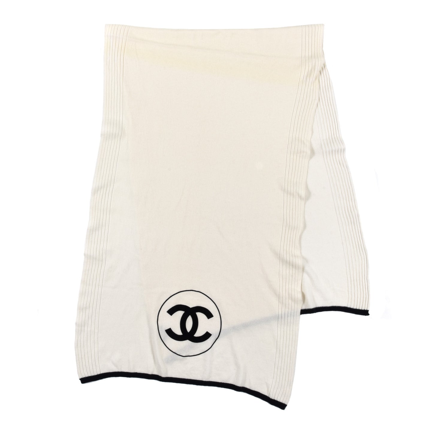 Cashmere CC Scarf White