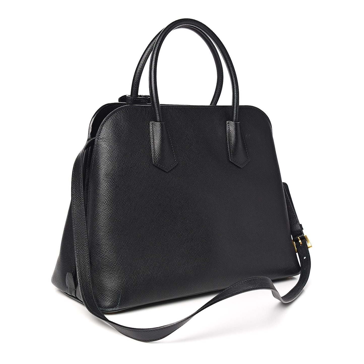 Saffiano Lux Open Promenade Tote Black