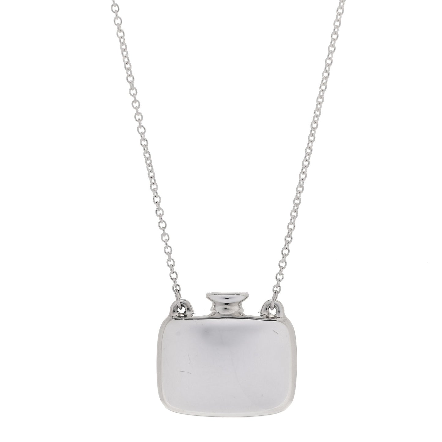 Sterling Silver Elsa Peretti Square Bottle Pendant Necklace