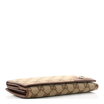 Gucci Monogram New Britt Continental Snap Wallet Dark Brown 4 of 6