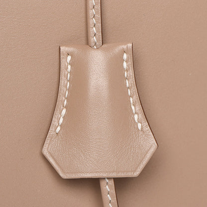 Hermes Tadelakt Guilloche Birkin 35 Argile 26 of 27