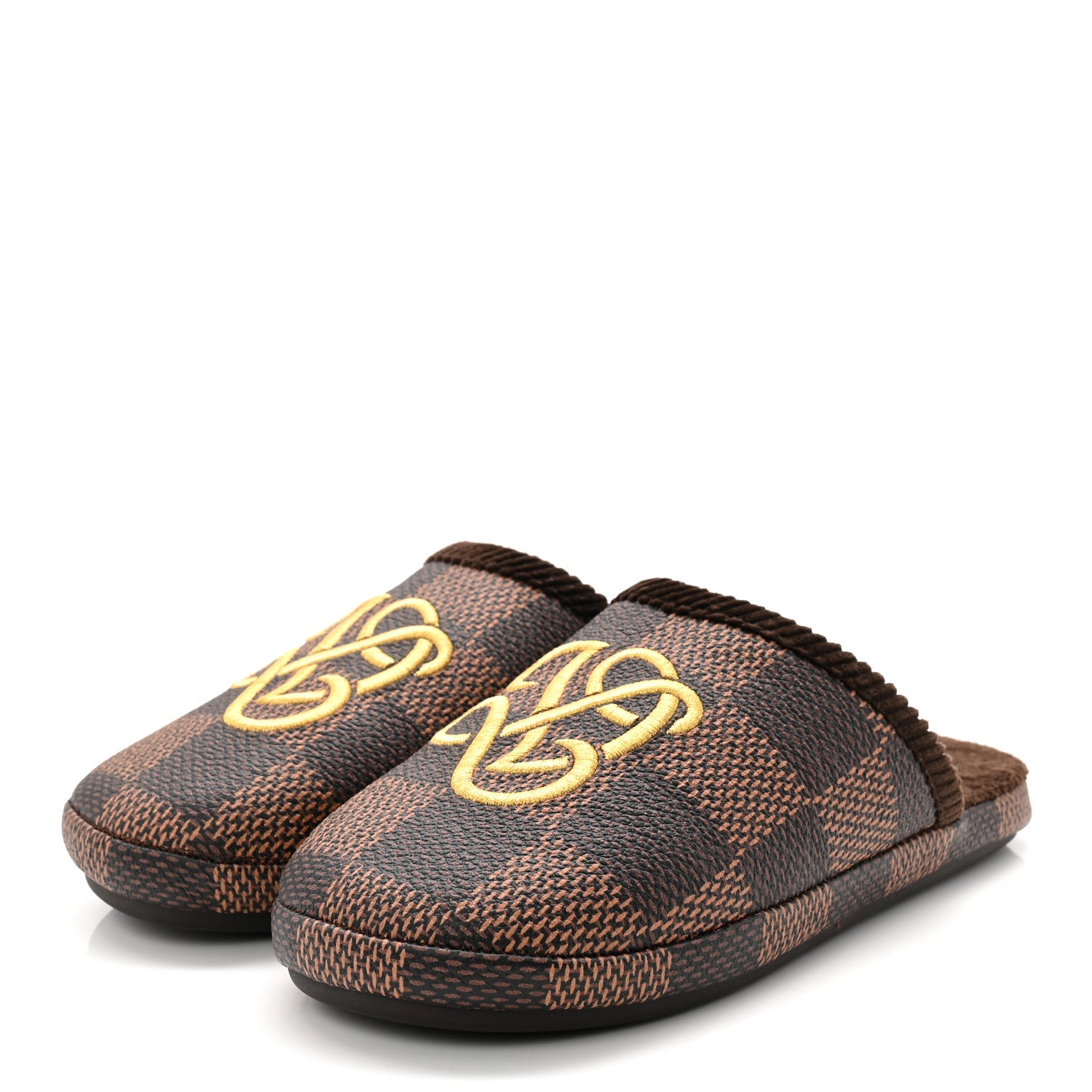 Louis Vuitton Damier Ebene Palace Slippers 35 Mocha 3 of 10