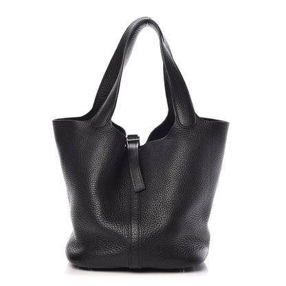 Hermes Taurillon Clemence Picotin 22 MM Black 1 of 7