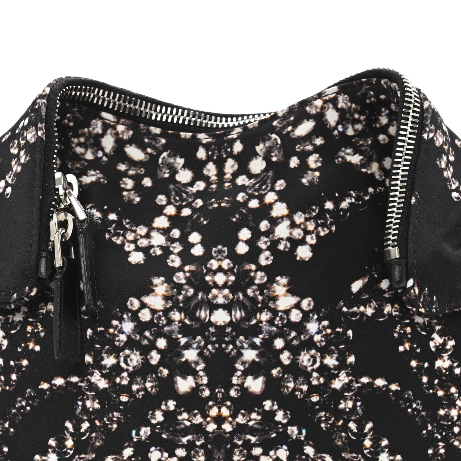 Alexander McQueen Silk Dandelion Print De Manta Clutch Black 8 of 12