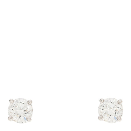 Tiffany Platinum Diamond .36ctw Solitaire Earrings 1 of 4