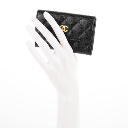 Chanel Caviar Quilted Flap Card Holder Black 2 of 6