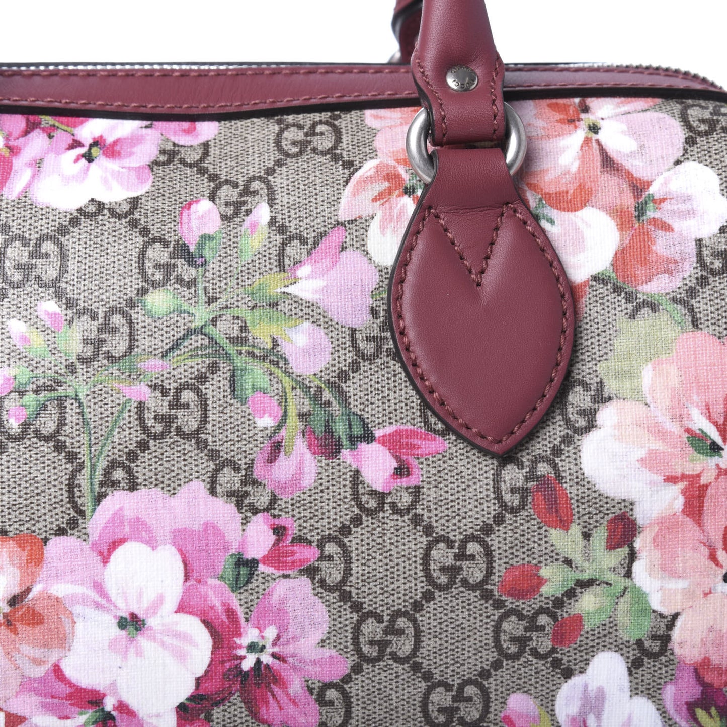 GG Supreme Monogram Blooms Small Boston Beige Multicolor Dry Rose