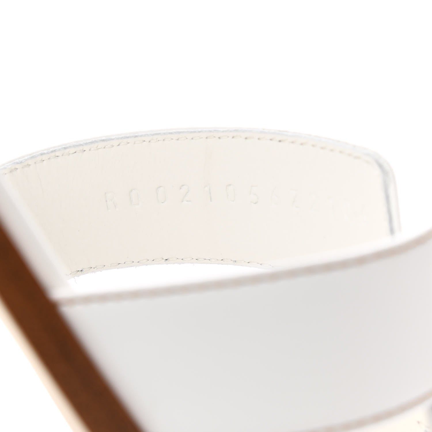 Hermes Box Calfskin Oran Sandals 38 White 8 of 9