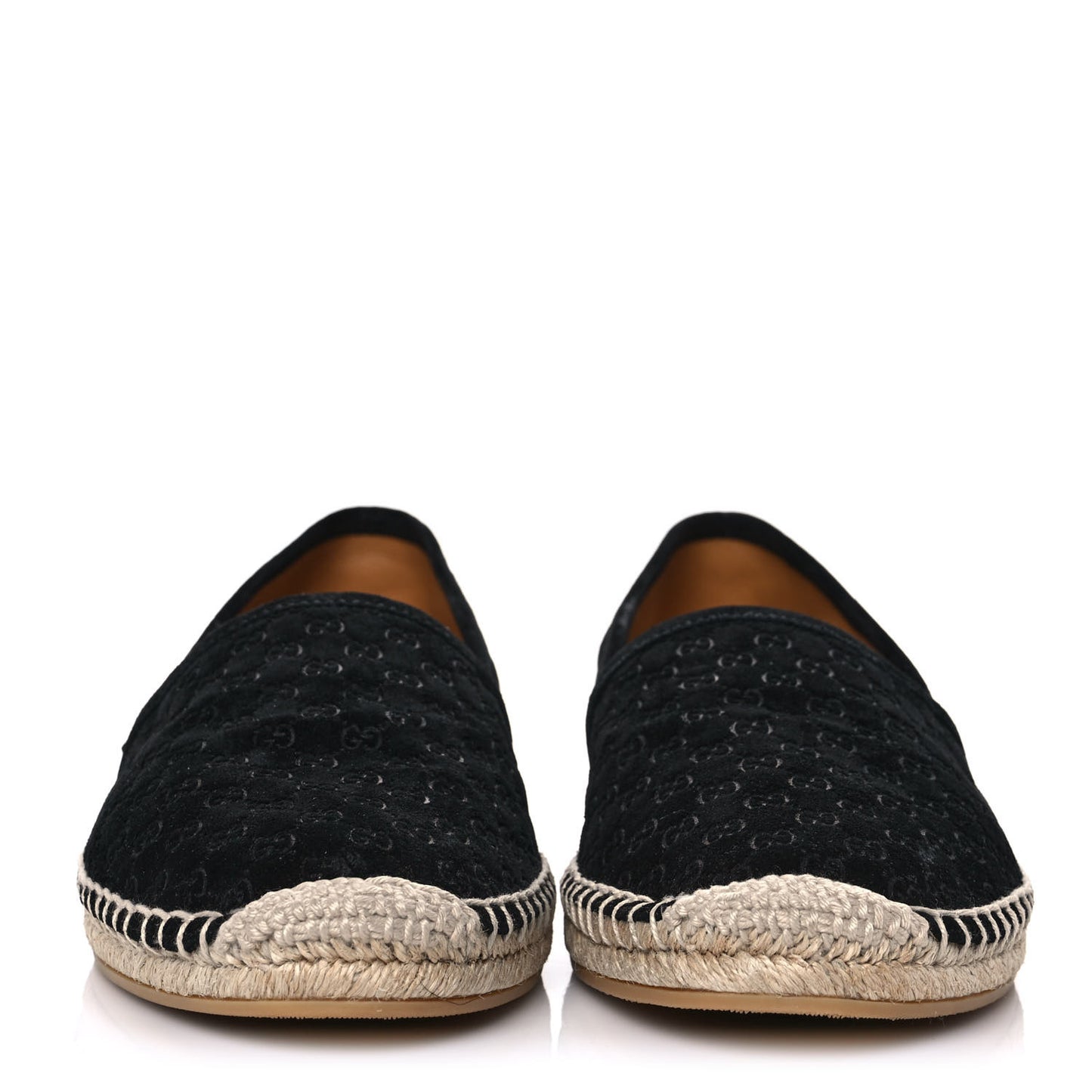 Suede Microguccissima Espadrilles 39.5 Black