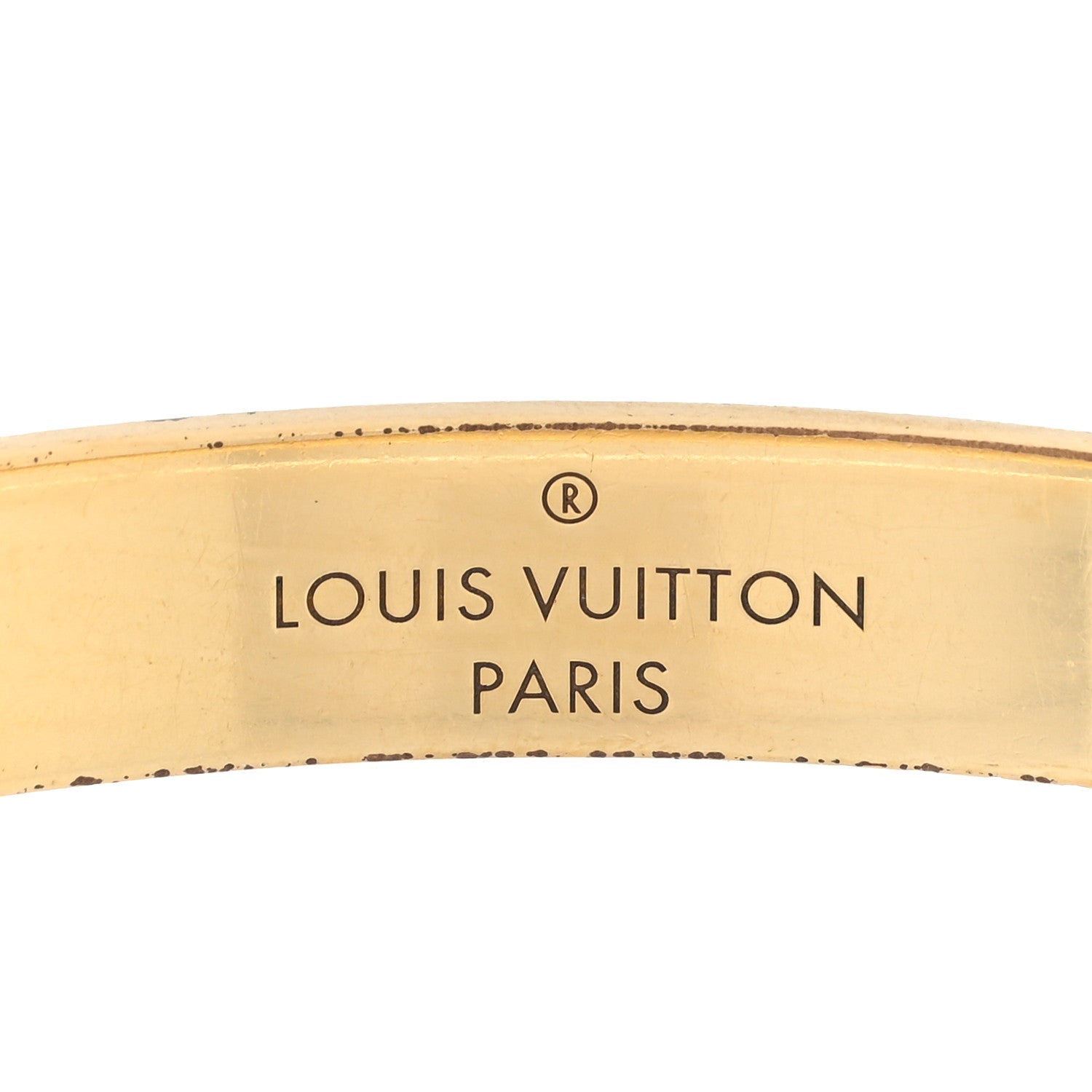 Louis Vuitton Brass Monogram Nanogram Cuff S Gold 4 of 4
