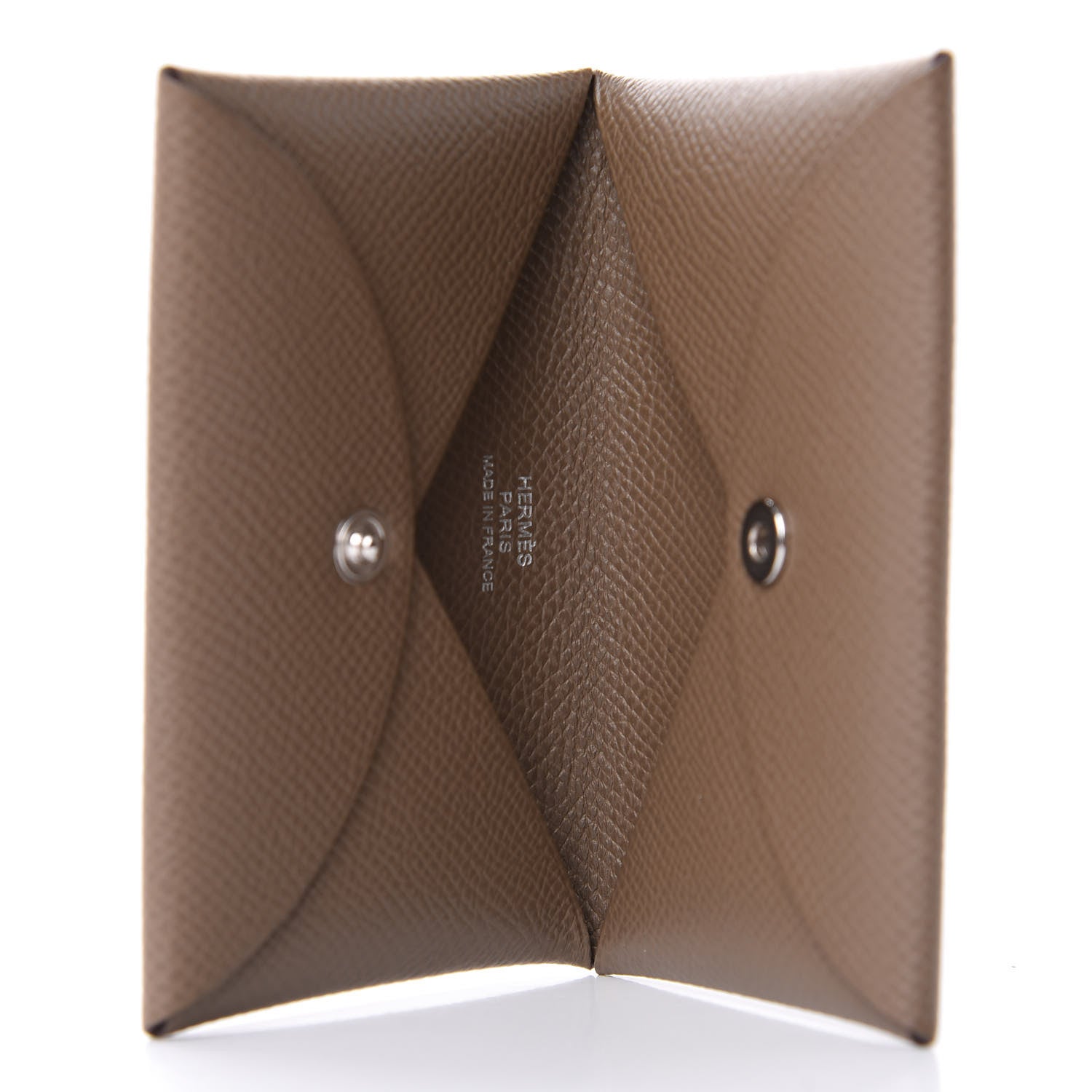 Hermes Epsom Calvi Card Case Etoupe 11 of 13