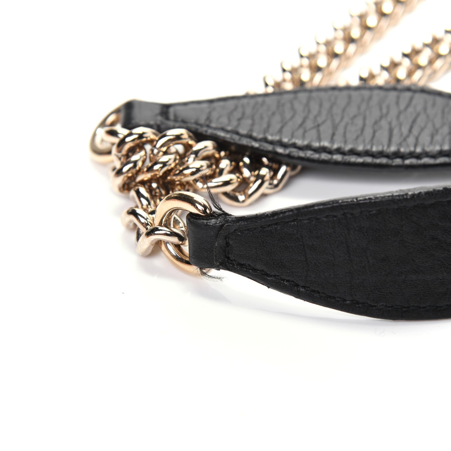 Pebbled Calfskin Medium Soho Chain Shoulder Bag Black