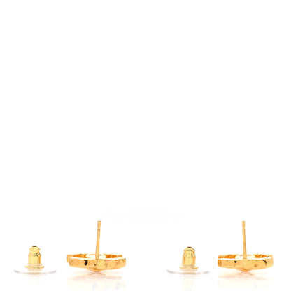 Chanel Metal Crystal CC Marquise Earrings Gold 3 of 5