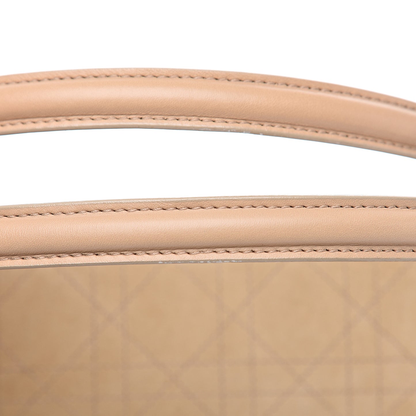 Suede Cannage Stitched East West Lady Dior Beige