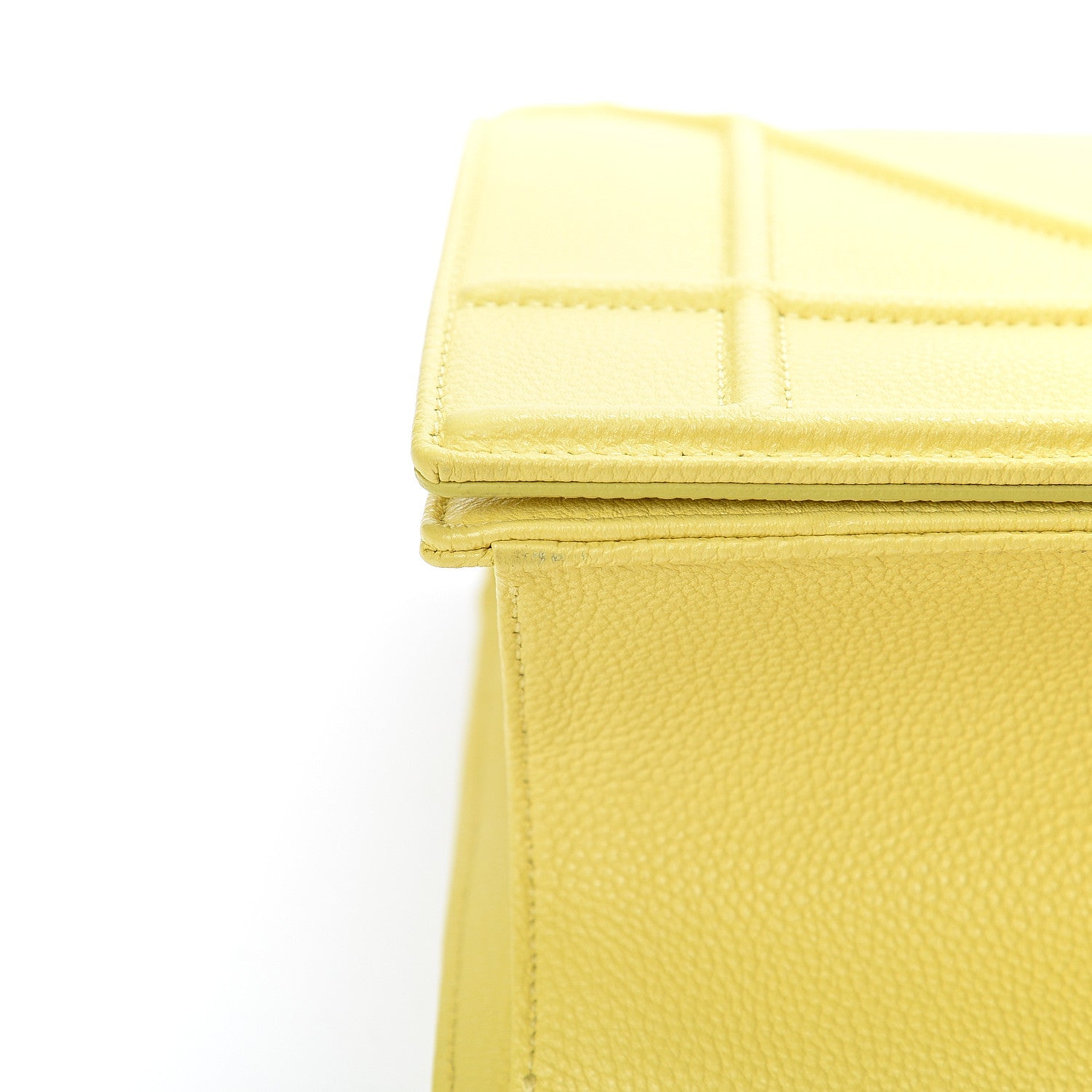 Christian Dior Grained Calfskin Medium Diorama Flap Bag Acacia Yellow 11 of 12