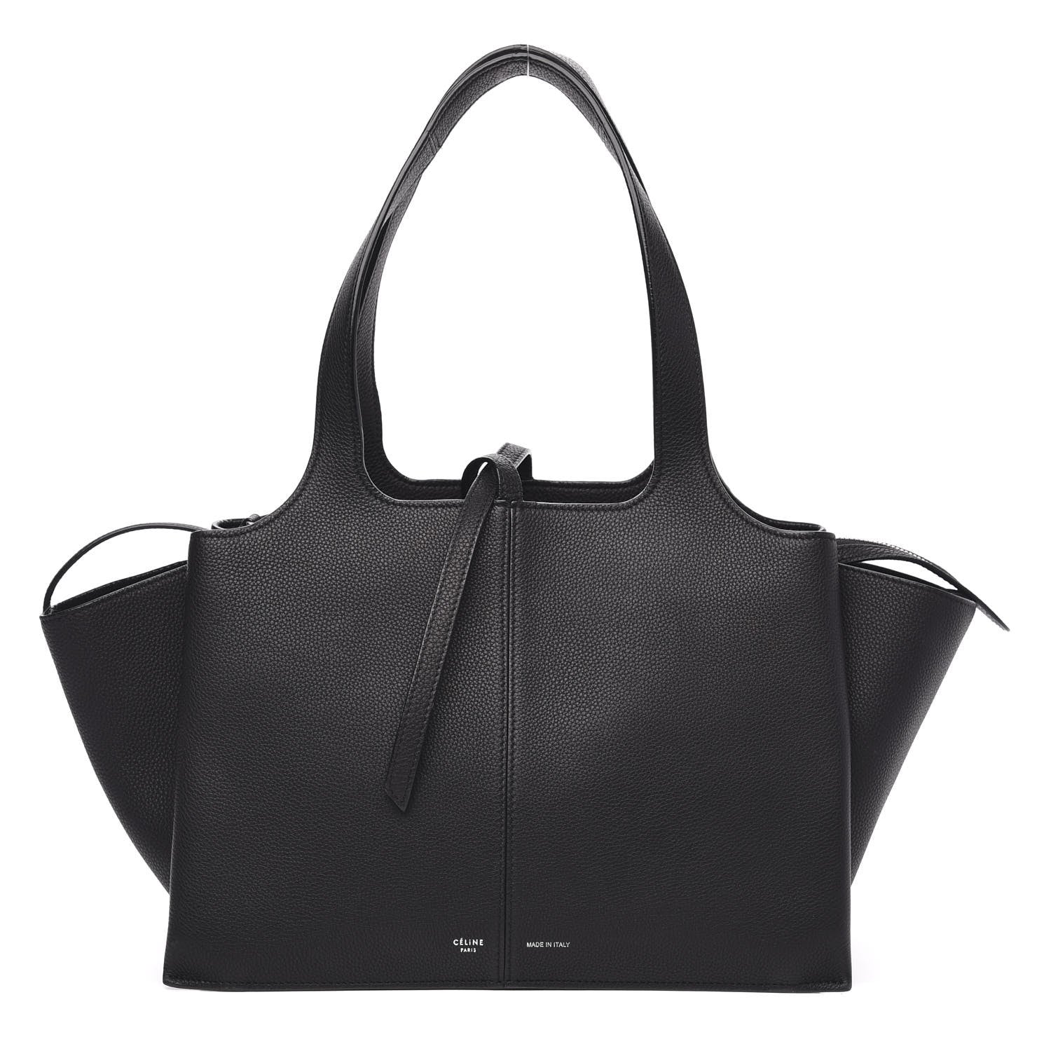 Celine Baby Grained Calfskin Small Tri-Fold Bag Black 1 of 12