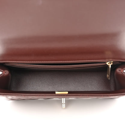 Chanel Lambskin Quilted Medium Crystal Top Handle Rectangular Flap Brown 5 of 11