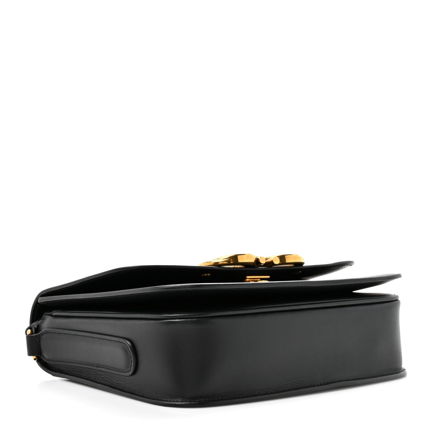 Salvatore Ferragamo Calfskin Gancini Shoulder Bag Black 4 of 15
