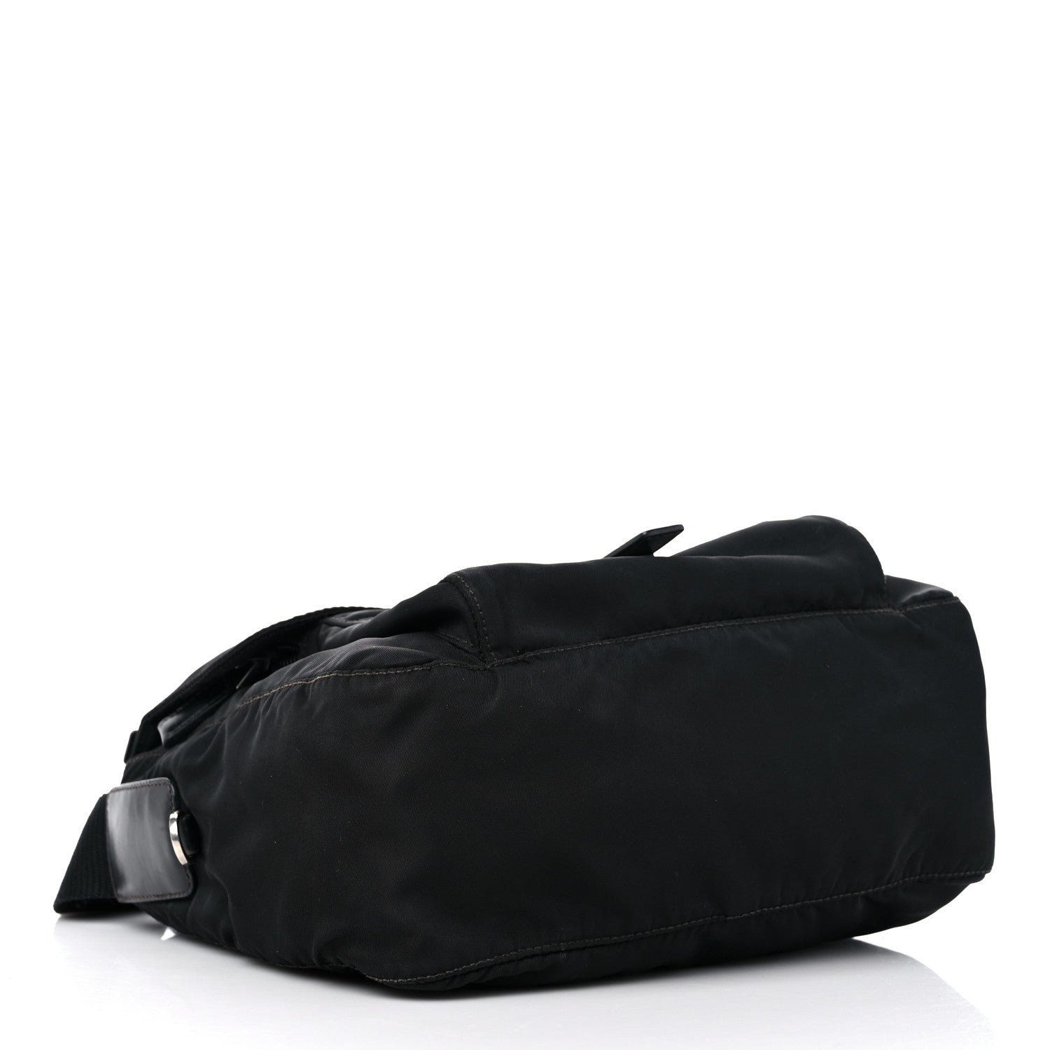 Prada Tessuto Nylon Saffiano Small Vela Messenger Black 4 of 16