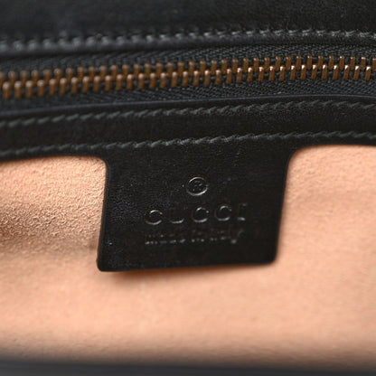 Gucci Calfskin Matelasse Medium GG Marmont Shoulder Bag Black 5 of 11