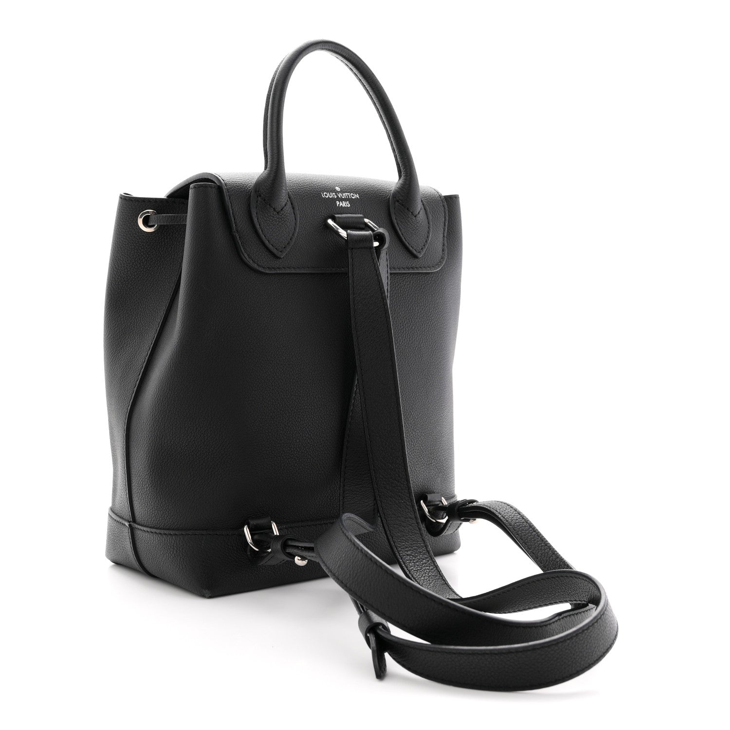 louis vuitton all black backpack Louis Vuitton Lockme Leather Backpack