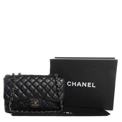Chanel Caviar Quilted Jumbo Single Flap Black 4 of 9