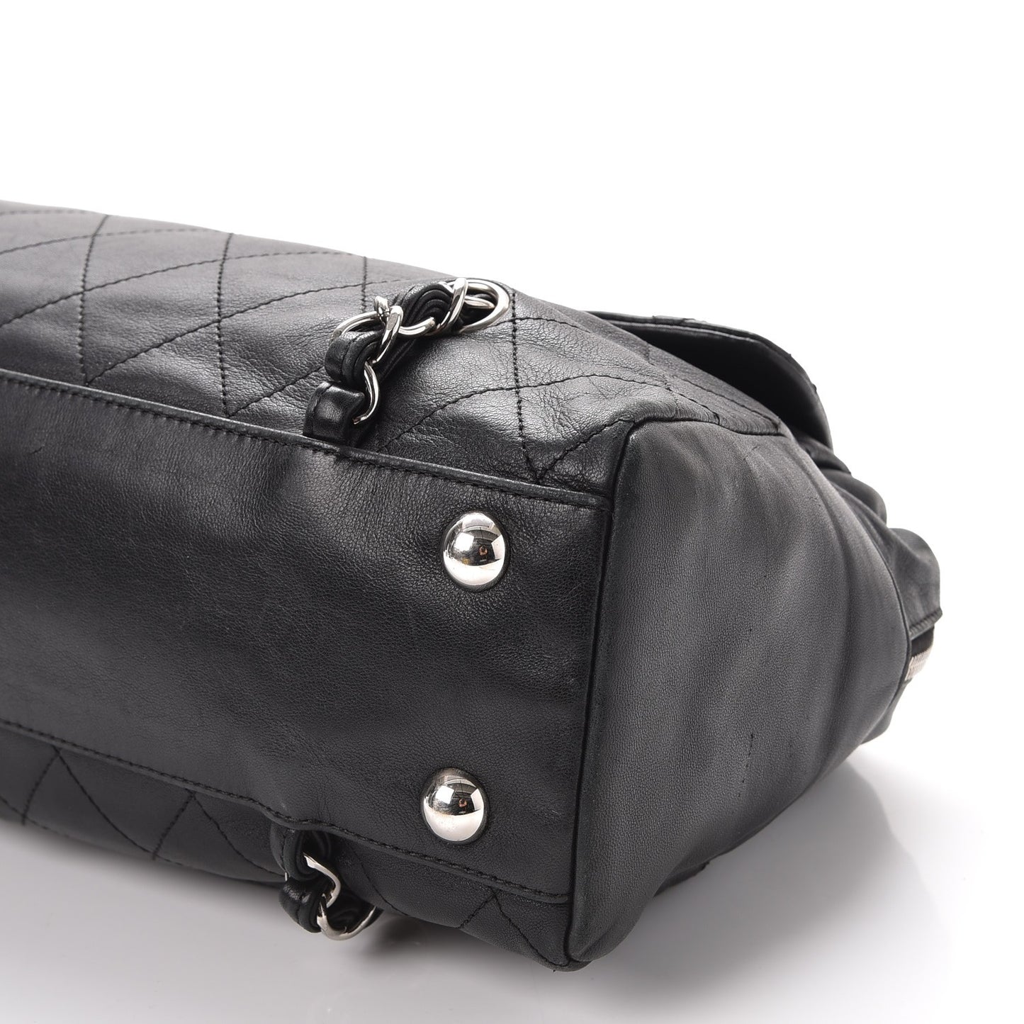 Lambskin Quilted Small Camera Case Black