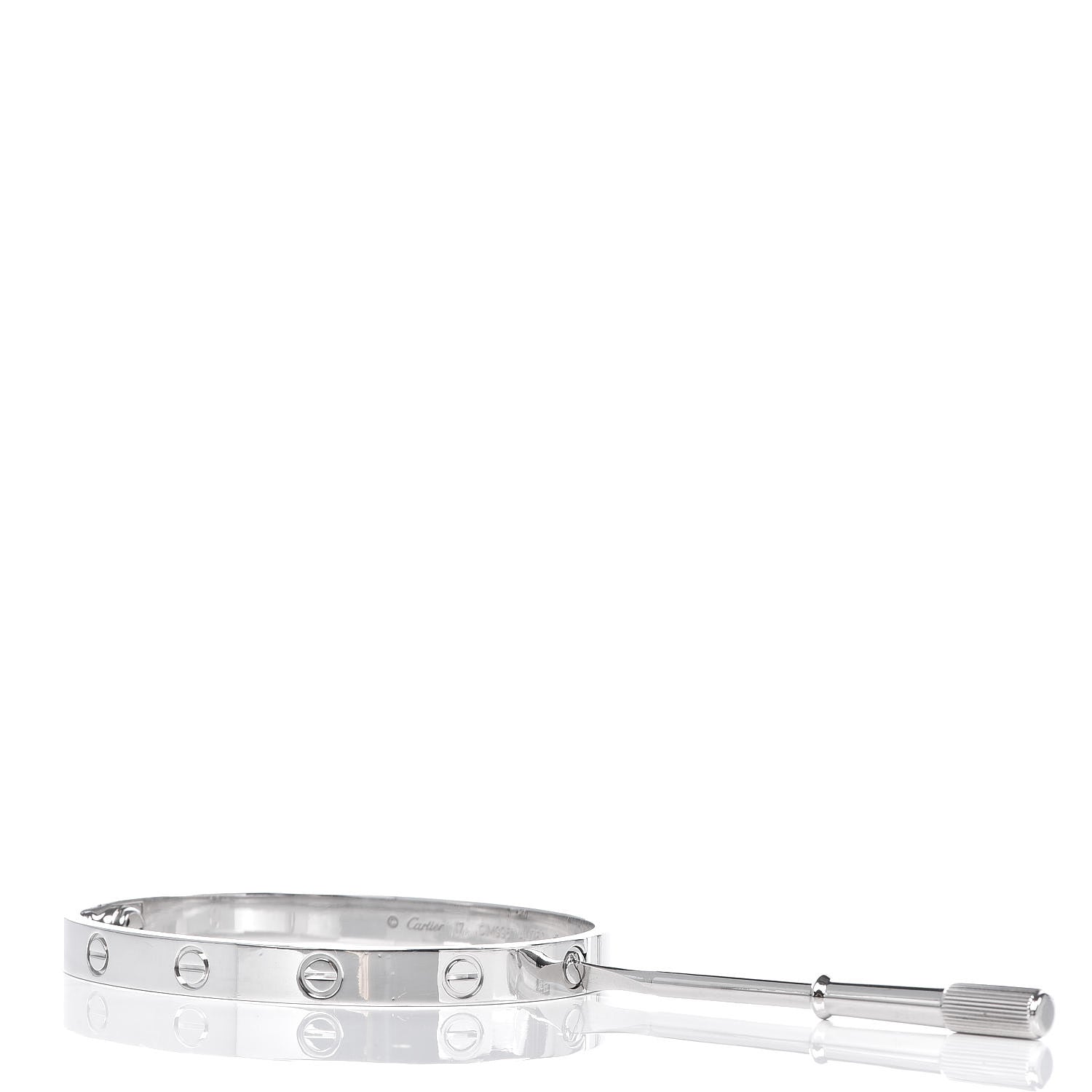 Cartier 18K White Gold LOVE Bracelet 17 6 of 6