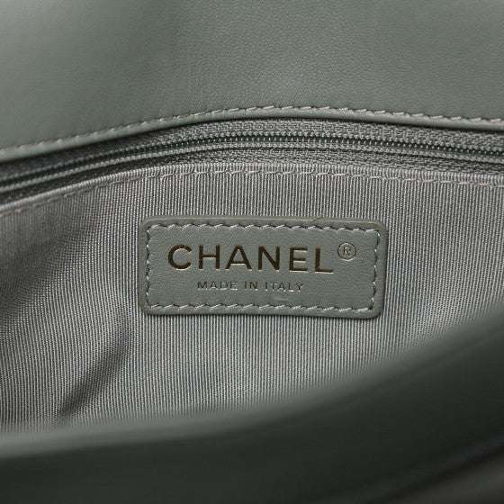 Lambskin Quilted Coco Vintage Flap Green