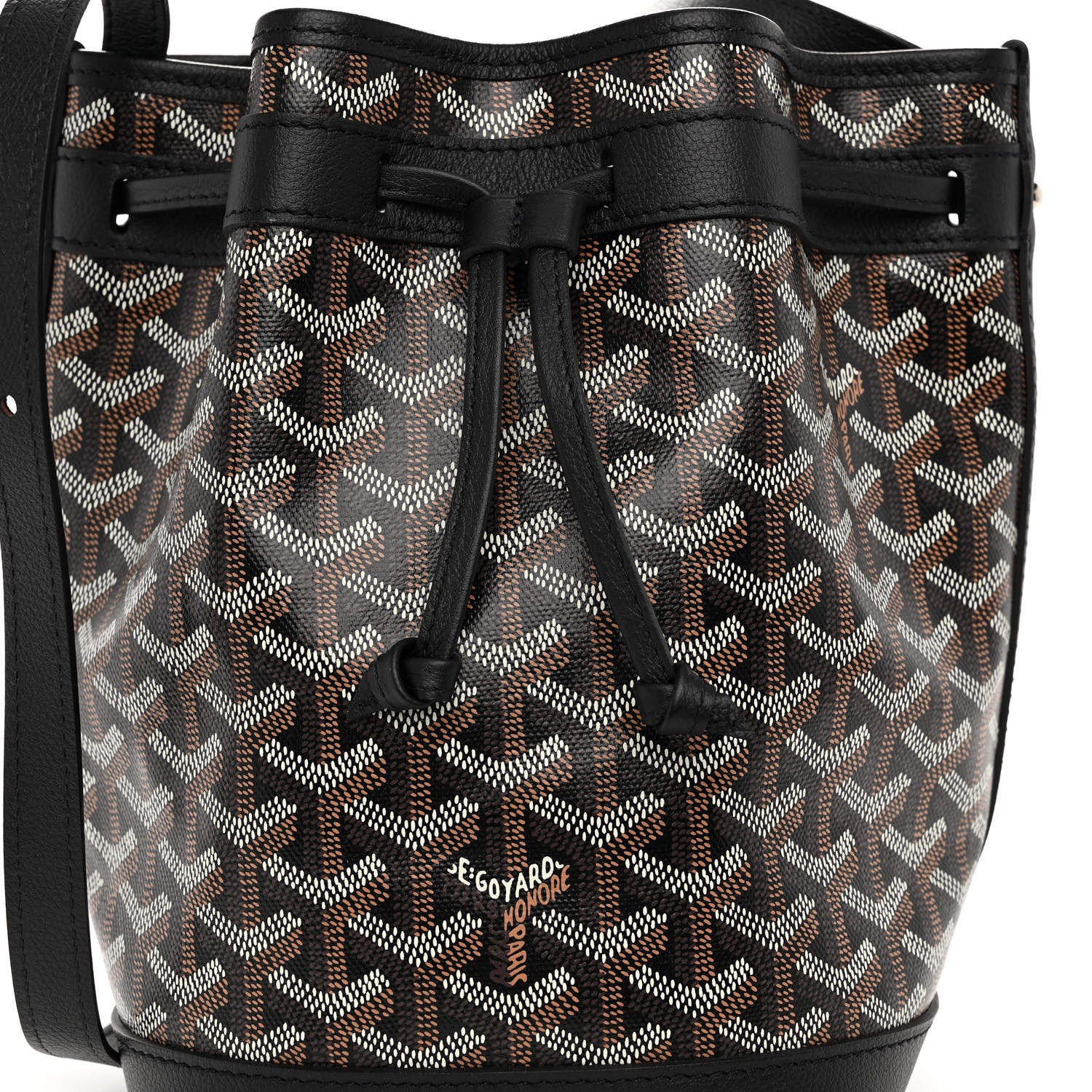 Goyard Goyardine Petit Flot Bucket Bag PM Black 7 of 9