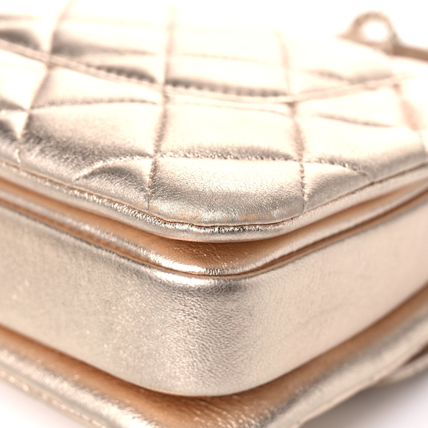 Chanel Metallic Lambskin Quilted Small Trendy CC Flap Dual Handle Bag Gold 11 of 17