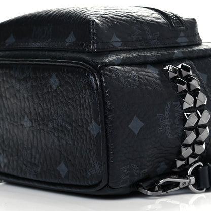 MCM Visetos Side Stud X-Mini Stark Bebe Boo Backpack Black 6 of 9
