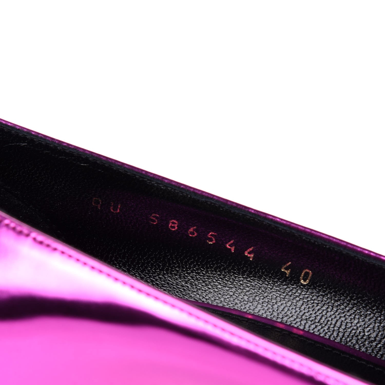 Saint Laurent Metallic Calfskin Kiki 55 Pumps 40 Fuchsia 10 of 11