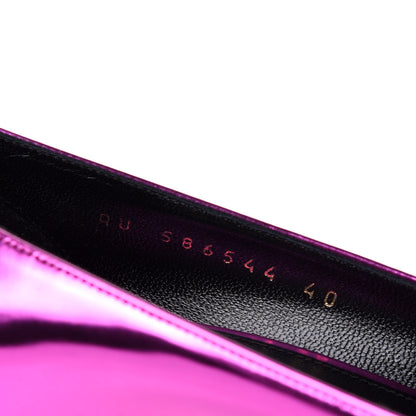 Saint Laurent Metallic Calfskin Kiki 55 Pumps 40 Fuchsia 10 of 11