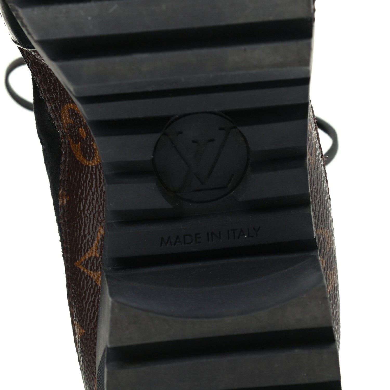 Louis Vuitton Suede Calfskin Monogram Laureate Platform Desert Boots 39 Black 6 of 9
