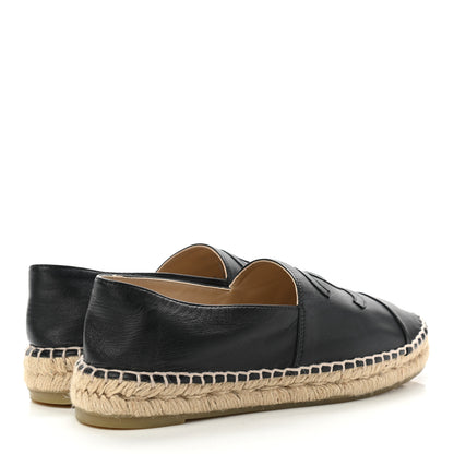 Chanel Lambskin CC Espadrilles 37 Black 4 of 12