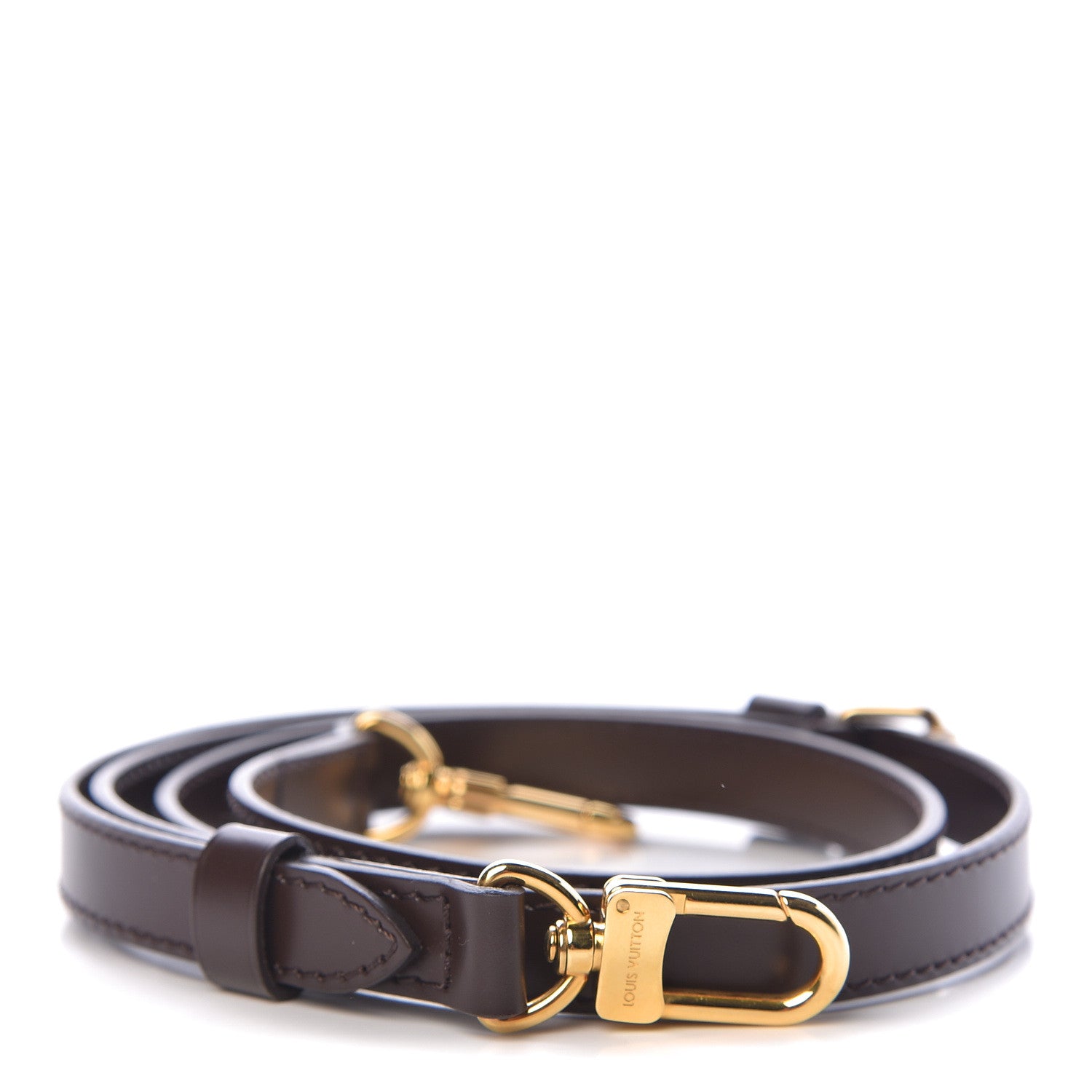 Louis Vuitton Calfskin 16mm Adjustable Shoulder Strap Brown 1 of 3