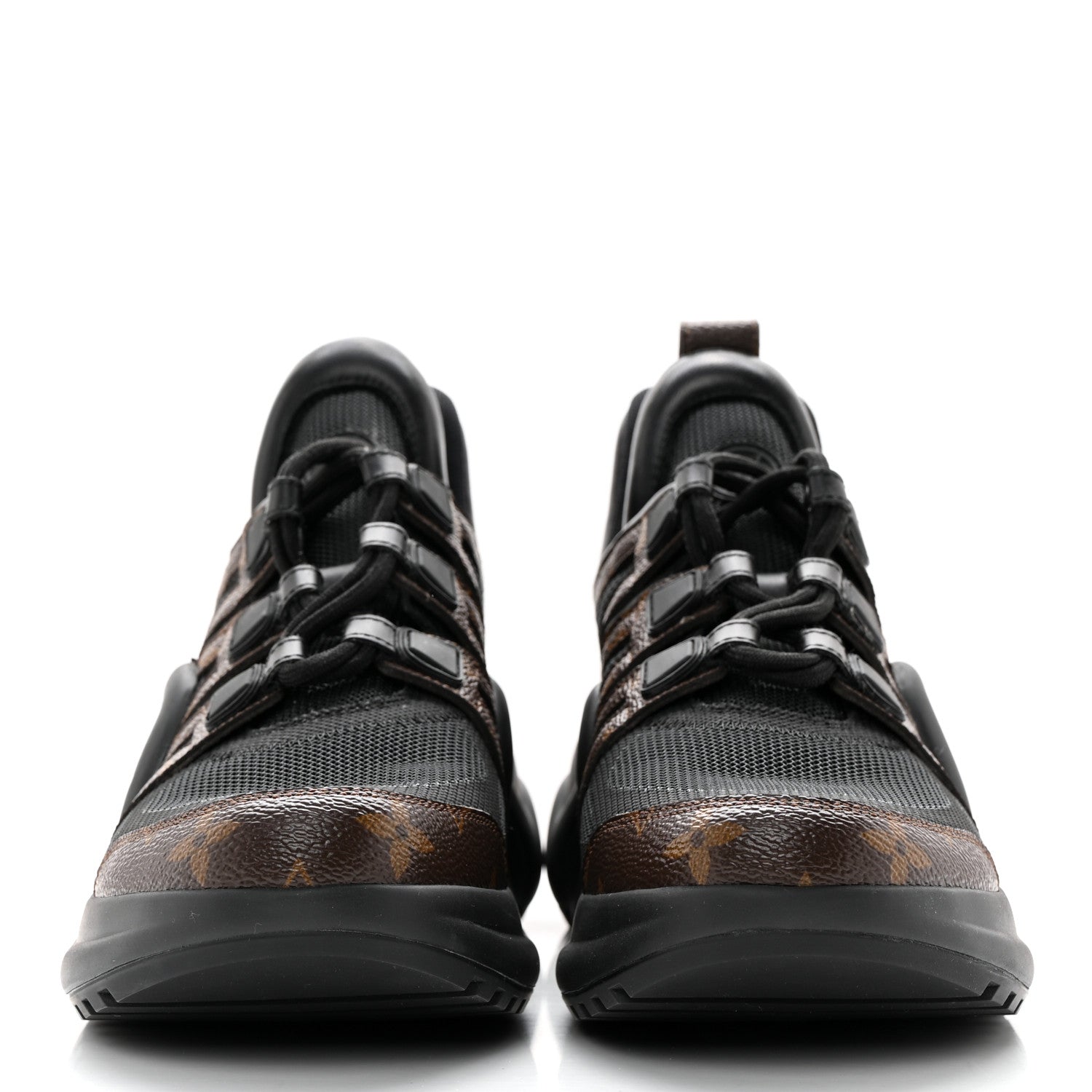 Louis Vuitton Calfskin Patent Monogram LV Archlight Sneakers 38.5 Black 2 of 8