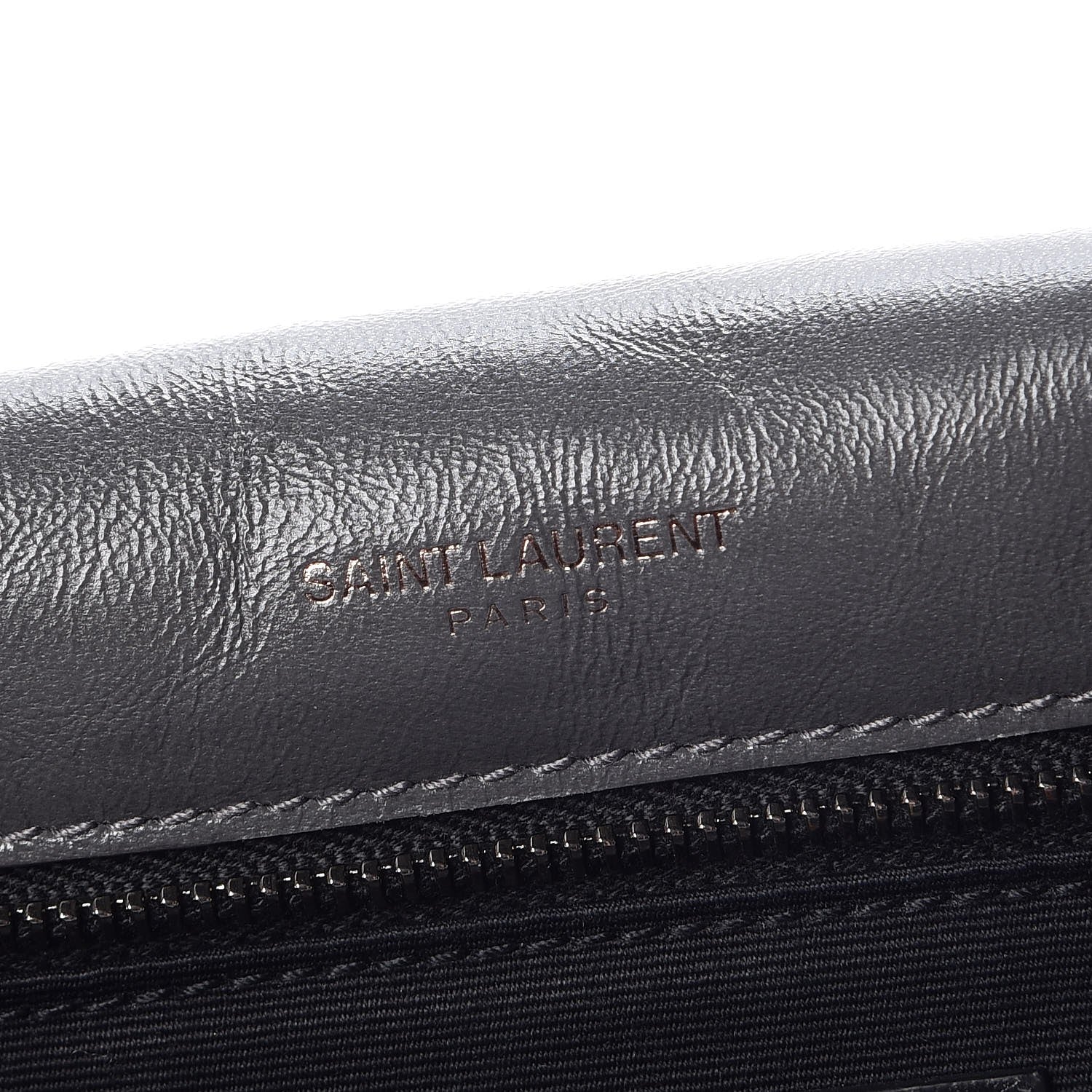 Saint Laurent Crinkled Calfskin Matelasse Monogram Large Niki Chain Satchel Storm 8 of 9