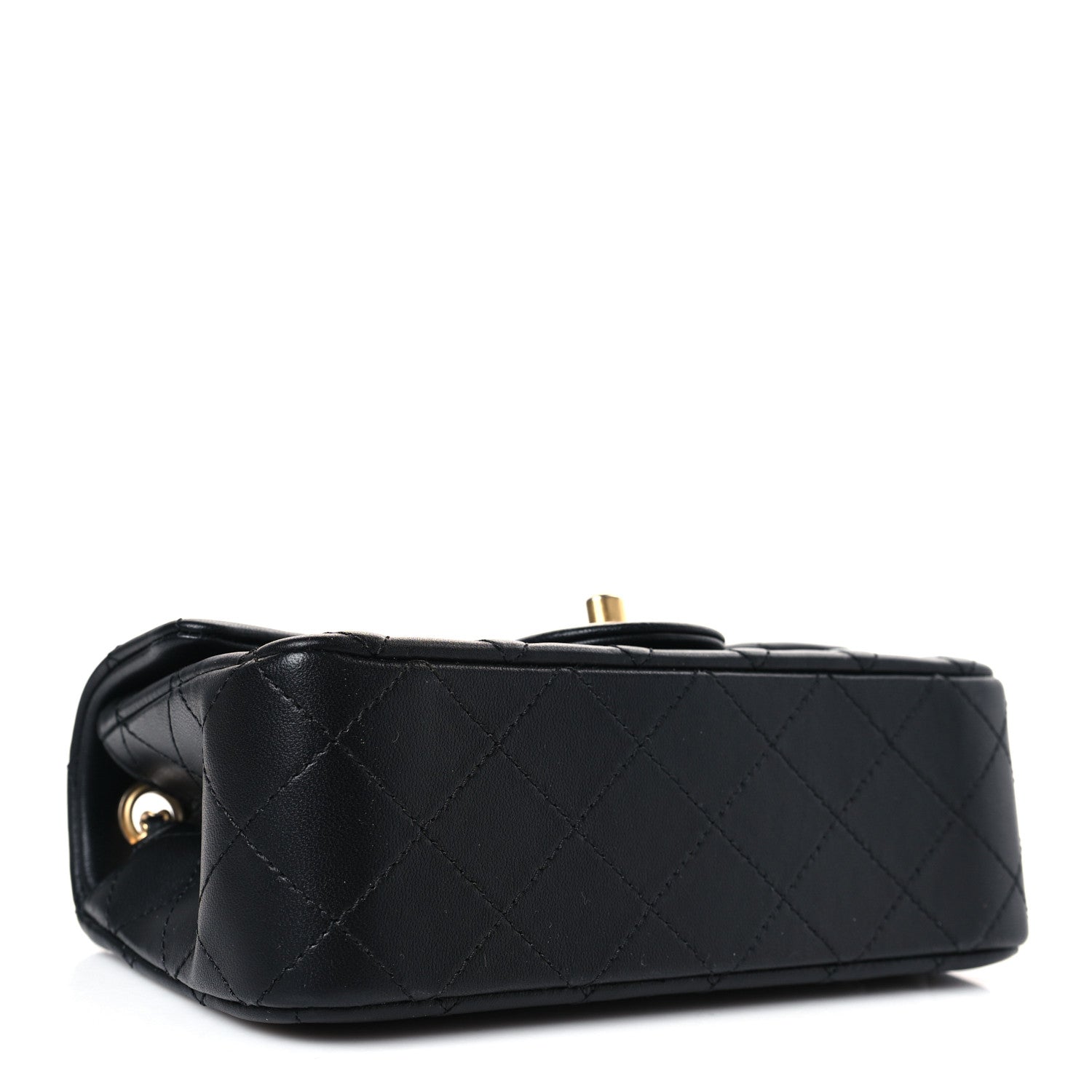 Chanel Lambskin Quilted Mini Rectangular Pearl Crush Flap Black 4 of 10