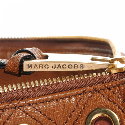 Marc Jacobs Goatskin Leather Medium Quilted Grommet Nomad Hobo Brown 11 of 11
