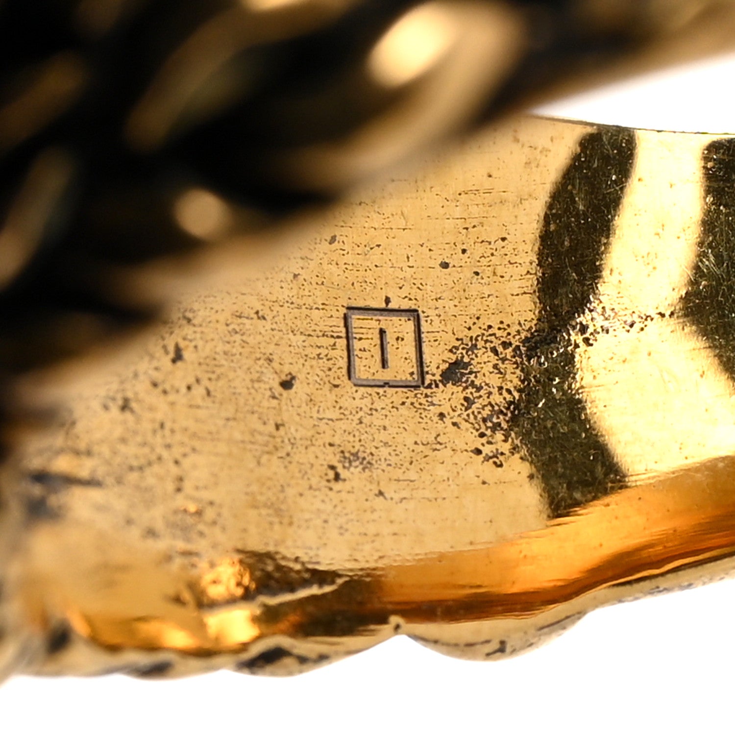 Gucci Metal Eagle Ring 53 6.25 Aged Gold 5 of 8