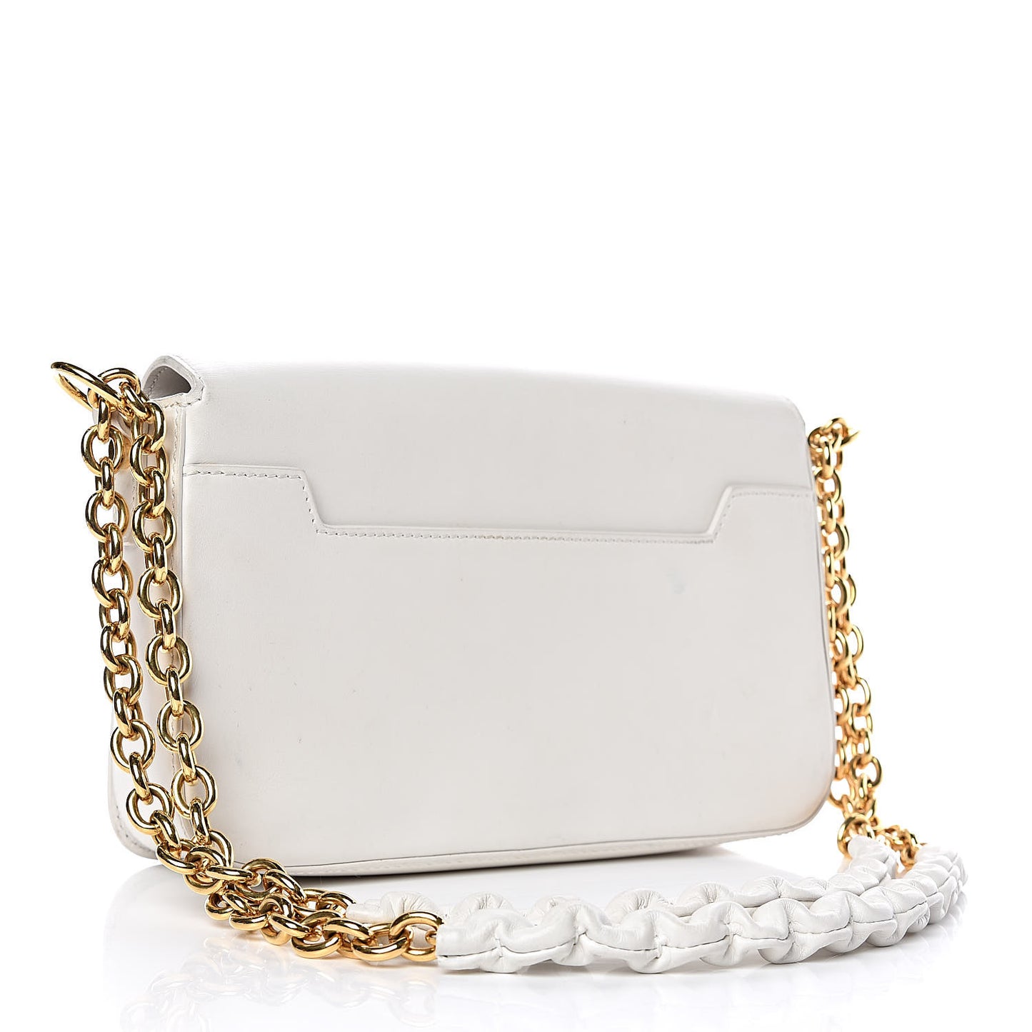 Calfskin Medium Natalia Chain Bag Chalk