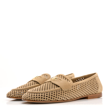Louis Vuitton Suede Perforated Soho Flat Loafer 39 Beige 4 of 8