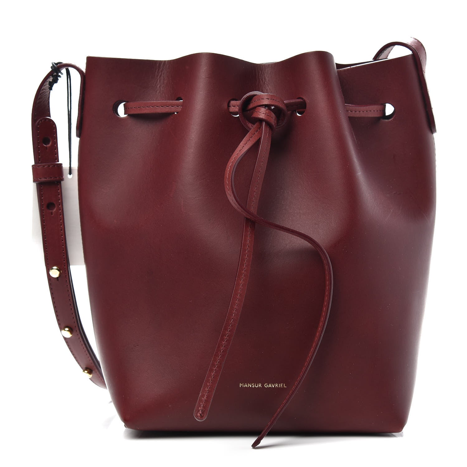 Mansur Gavriel Calfskin Mini Bucket Bag Burgundy 1 of 11